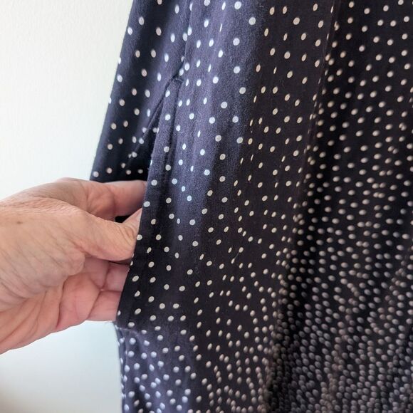 Plus Size Croft & Barrow Fit & Flare Dress Black Dot Sleeveless 3X - Picture 6 of 6